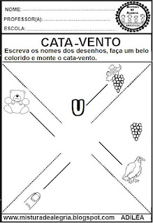 Cata-ventos do alfabeto para alfabetização