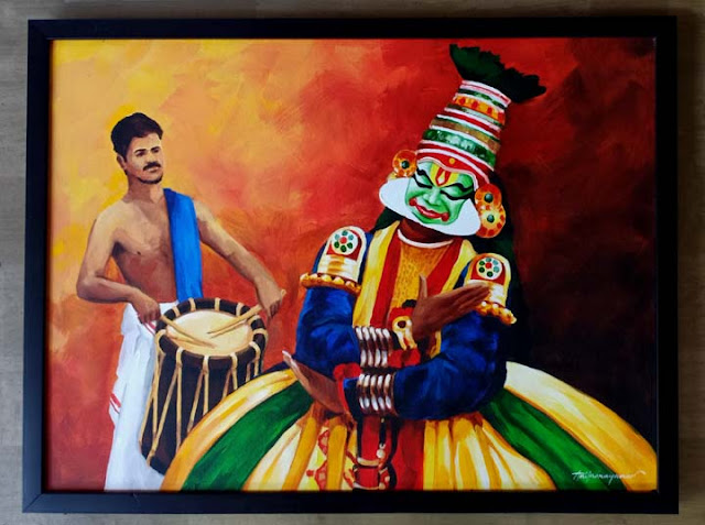 Kathakali/Kerala art form/Acrylic on canvas paintings original series 