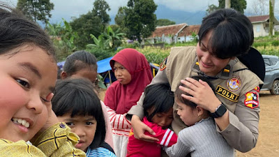 Trauma Healing, Upaya Polri Kembalikan Senyum Anak-anak dan Para Korban Gempa Cianjur