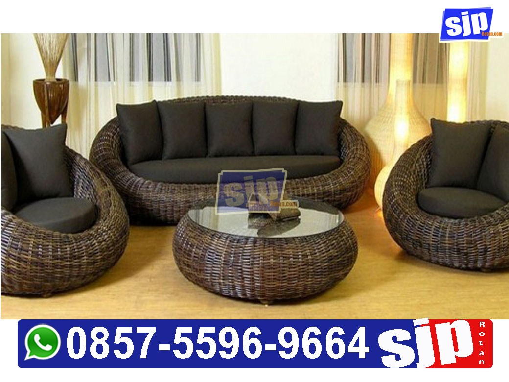 AGEN FURNITURE ROTAN SINTETIS SOFA MURAH BERKUALITAS INDUSTRI