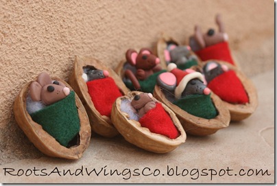 retro walnut mouse ornament 3