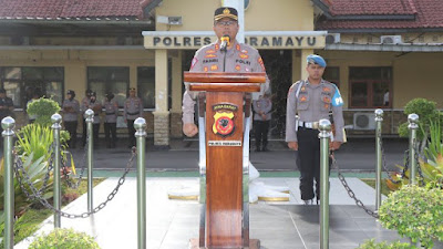 Kapolres Indramayu, AKBP Dr. M. Fahri Siregar, S.H., S.I.K., M.H., Lantik Kapolsek Jatibarang, AKP Rynaldi Nurwan, S.H., M.H.