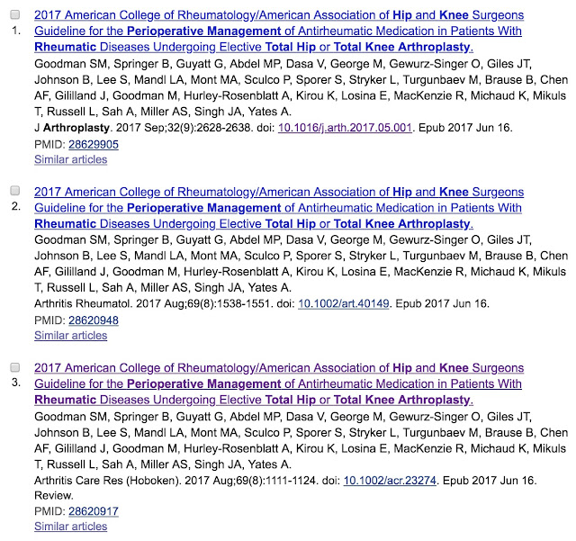 同一篇文章在 Pubmed 上卻有 3 個不同的 PMID