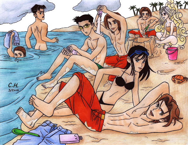 Young Justice at the beach