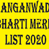 Anganwadi Bharti Merit List 2020