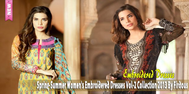 Spring-Summer Women's Embroidered Dresses Vol-2 Collection By Firdous