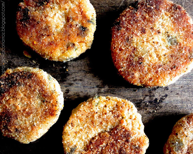 hamburguesas vegetarianas de arroz y calabaza