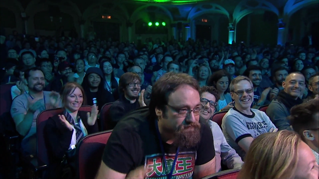 Grant Kirkhope Ubisoft E3 2017 Mario + Rabbids Kingdom Battle composer audience Bowser neckbeard guy