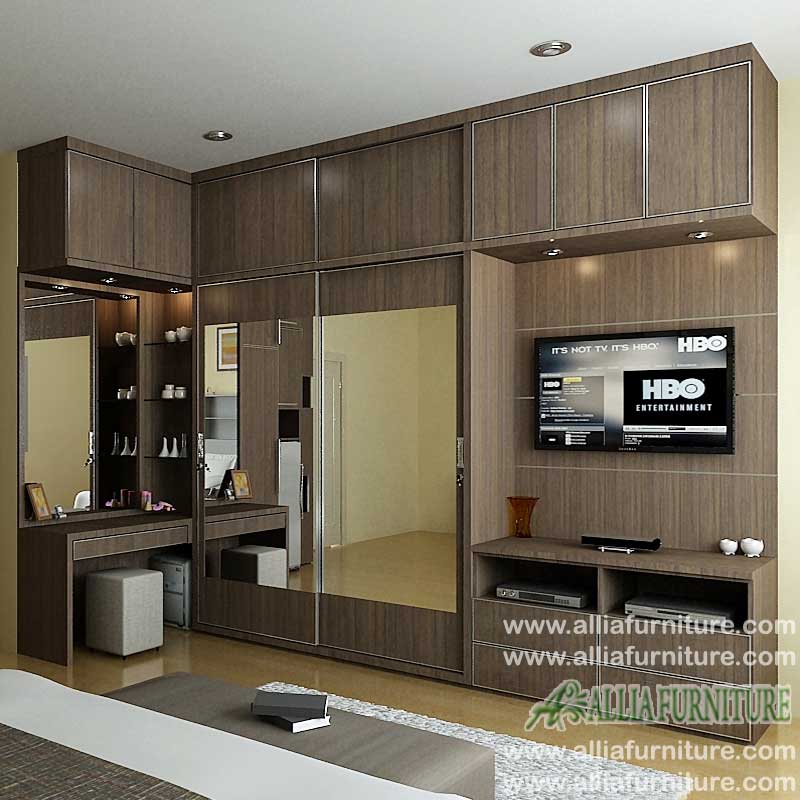  Lemari  pakaian  sudut  minimalis model ivi Allia Furniture