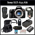 Sony SLT-A35 Digital Camera Kit Includes: Sony SLT-A35 Camera, Tamron 70-200mm f/2.8 Di LD (IF) Macro AF Lens, Bower SFD328 Digital Slave Flash, Extended Life Battery, Rapid Travel Charger, HDMI Cable, 16GB SDHC Memory Card, Memory Card Reader, Wireless Remote, Soft Carrying Case and SSE Microfiber Cleaning Cloth.
