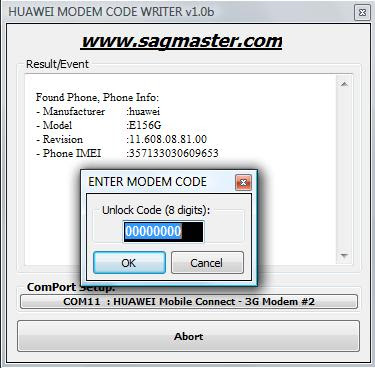 huawei e303 e369 and e357 unlock code calculator