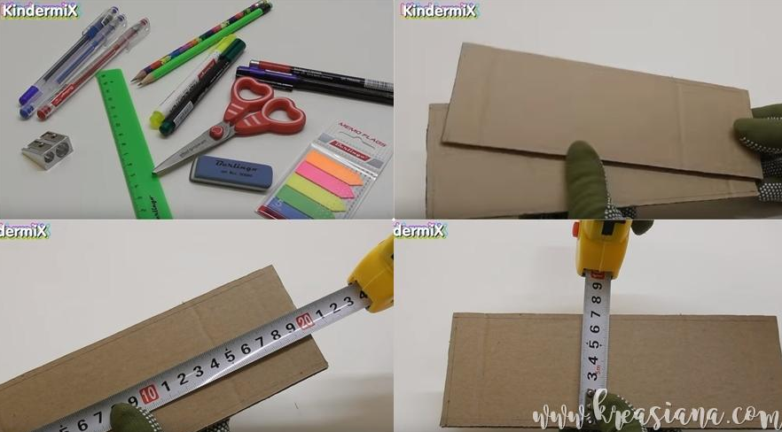 Cara Membuat Kotak Pensil Dari Kardus Bekas Beserta 