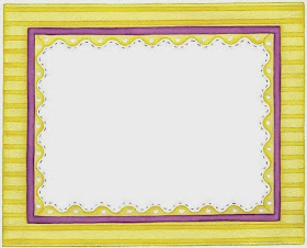 Border with Colored Stripes: Free Printable Frames, Borders and Labels.