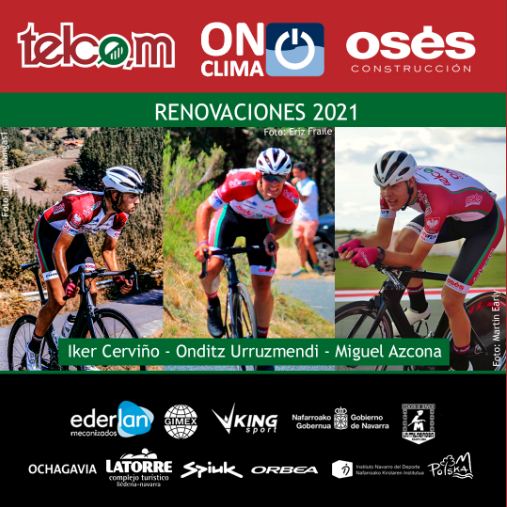 El equipo Telco,m On Clima Osés renueva a tres ciclistas