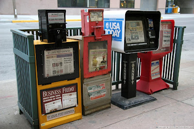 The First Newspaper Vending Machine