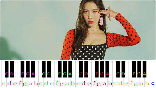 Noir by SUNMI Piano / Keyboard Easy Letter Notes for Beginners