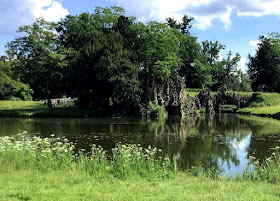 The crystal grotto from across the lake, Painshill