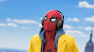 Spiderman listening music Mobile Wallpaper