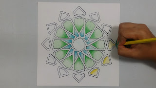 tutorial como dibujar un mandala, como dibujar diseño geometría Islámica, #mandala , mandala, dibujo, arte, youtube  