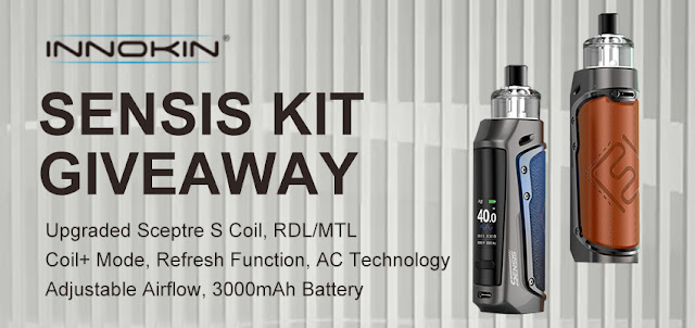 This is your chance to stock up on free Innokin Sensis  Starter Kit!