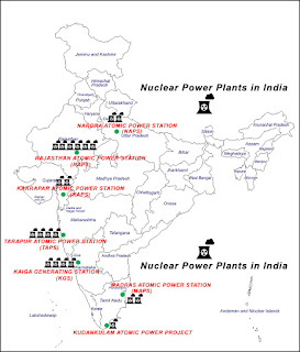 21 nuclear reactors in 7 nuclear plants