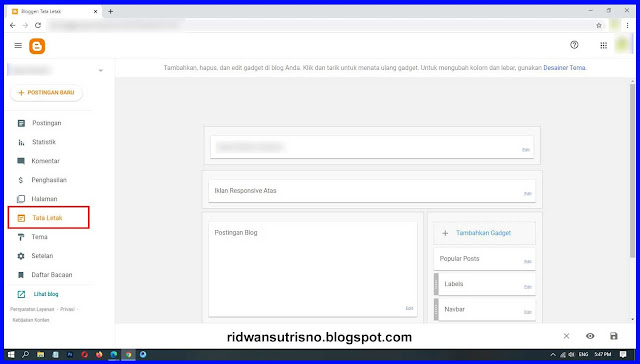 Tata Letak Blog