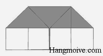 Bước 6: Tương tự với cạnh trái ta cũng mở ra để được hình như bên dưới.