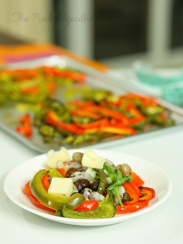Roasted bell peppers & bean salad