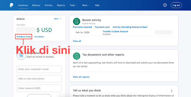 Login ke Dashboard Paypal, Transfer Paypal ke Jenius, masbobz.com, transfer dari paypal ke jenius, transfer uang dari paypal ke jenius, cara transfer paypal ke jenius