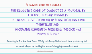 code of conduct for blogger