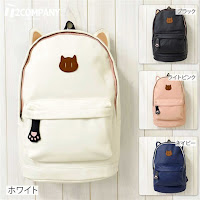 [Imported Genuine from Japan] Synthetic Leather Cat Ear Backpack