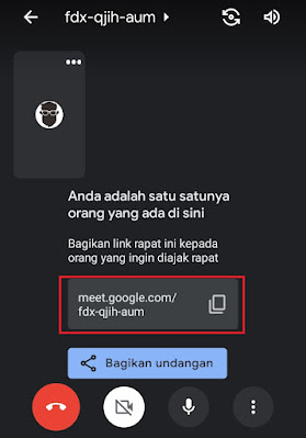 bagikan link ke peserta lain