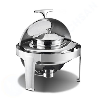 Nồi hâm soup buffet tròn nắp vòm có kính mở 180 độ NF2198-TS