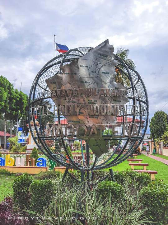 Globe-like structure in Magdalena's Town Plaza