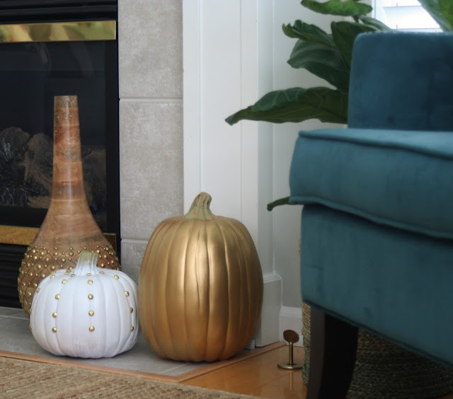 Fall Home Tour with At Home using blush gold and black and warm wood tones