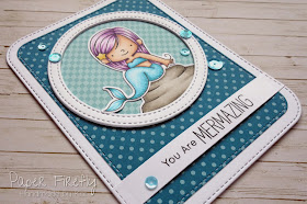 Cute mermaid card using Mer-mazing stamps by My Favorite Things