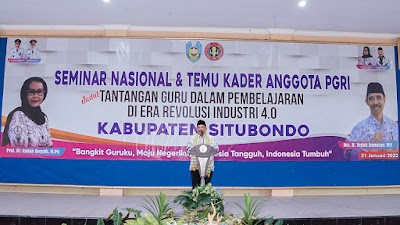 Bupati Situbondo Hadiri Seminar Nasional dan Temu Kader Anggota PGRI