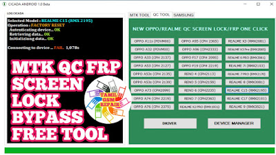 MTK FRP QC FRP SCREEN LOCK ONE CLICK UNLOCK FREE TOOL