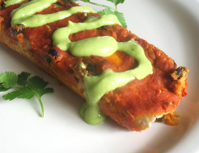 Black Bean and Sweet Potato Enchiladas