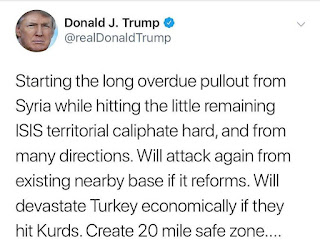 Herr Trump om turkiet skulle attackera kurds vi kommer förstöra turkiska ekonomi