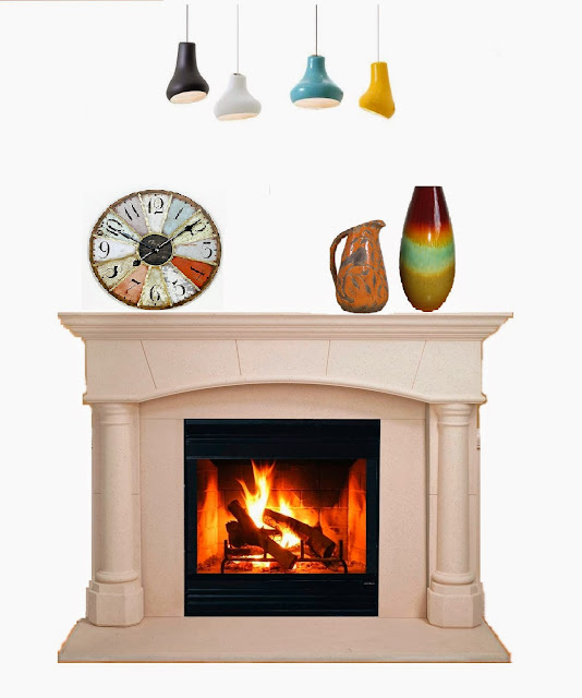 mantel on fireplace decorations