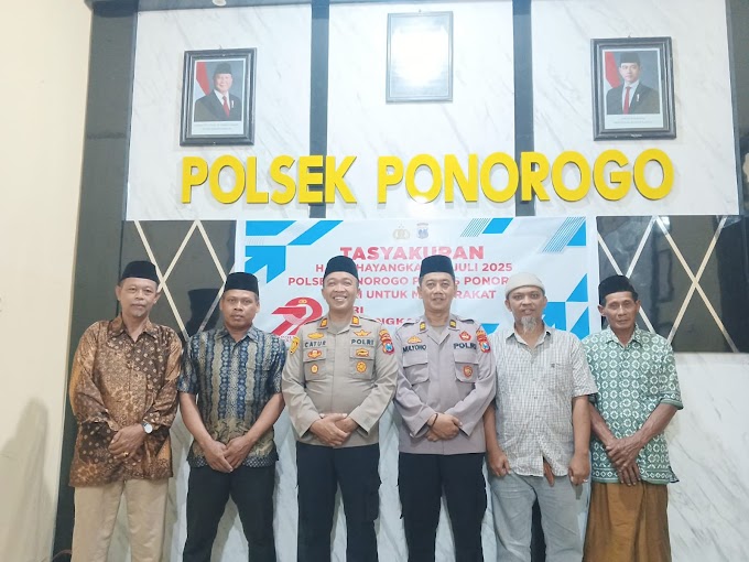 Tahlil Malam Tirakatan, Polsek Ponorogo Peringati HUT Bhayangkara Ke-79
