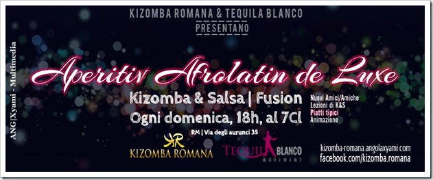  “Aperitif Afrolatin de Luxe”, con piatti tipici, lezioni di Salsa, Kizomba, Bachata & Kuduro