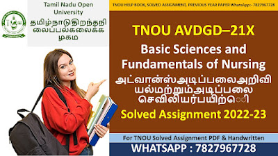 TNOU AVDGD–21X Solved Assignment 2022-23