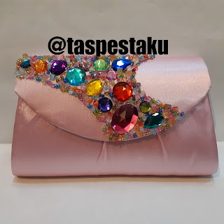 Clutch Bag Tas Pesta Dompet Cantik Pink Baby Unik