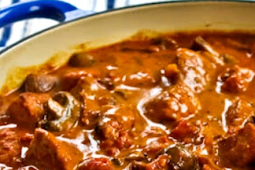 PORK WITH PAPRIKA, MUSHROOMS, AND SOUR CREAM