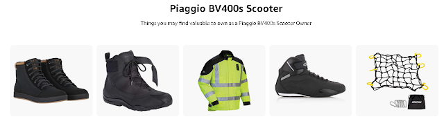 Accessories and Gear for Piaggio BV400s Scooter