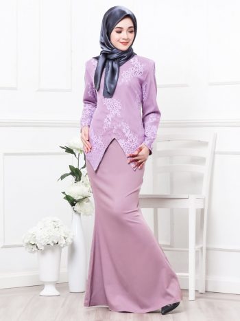 fesyen baju kurung lace moden terkini