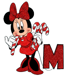 Abecedario con Minnie Comiendo Pizarrines.