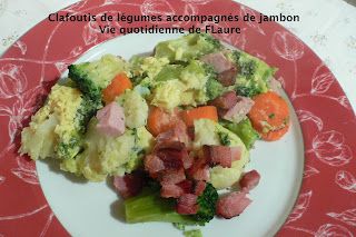 Vie quotidienne de Flaure: CLAFOUTIS DE LEGUMES ACCOMPAGNES DE JAMBON